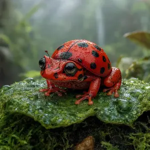 Ladybug + Strawberry frog